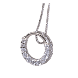 Circle-CZ-Pendant-Necklace-–-18-Fine-Jewelry