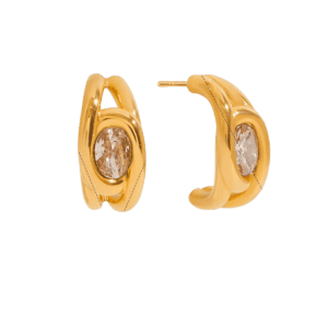 Geometric-CZ-Cuff-Earrings-–-Gold-Tone-Earrings.