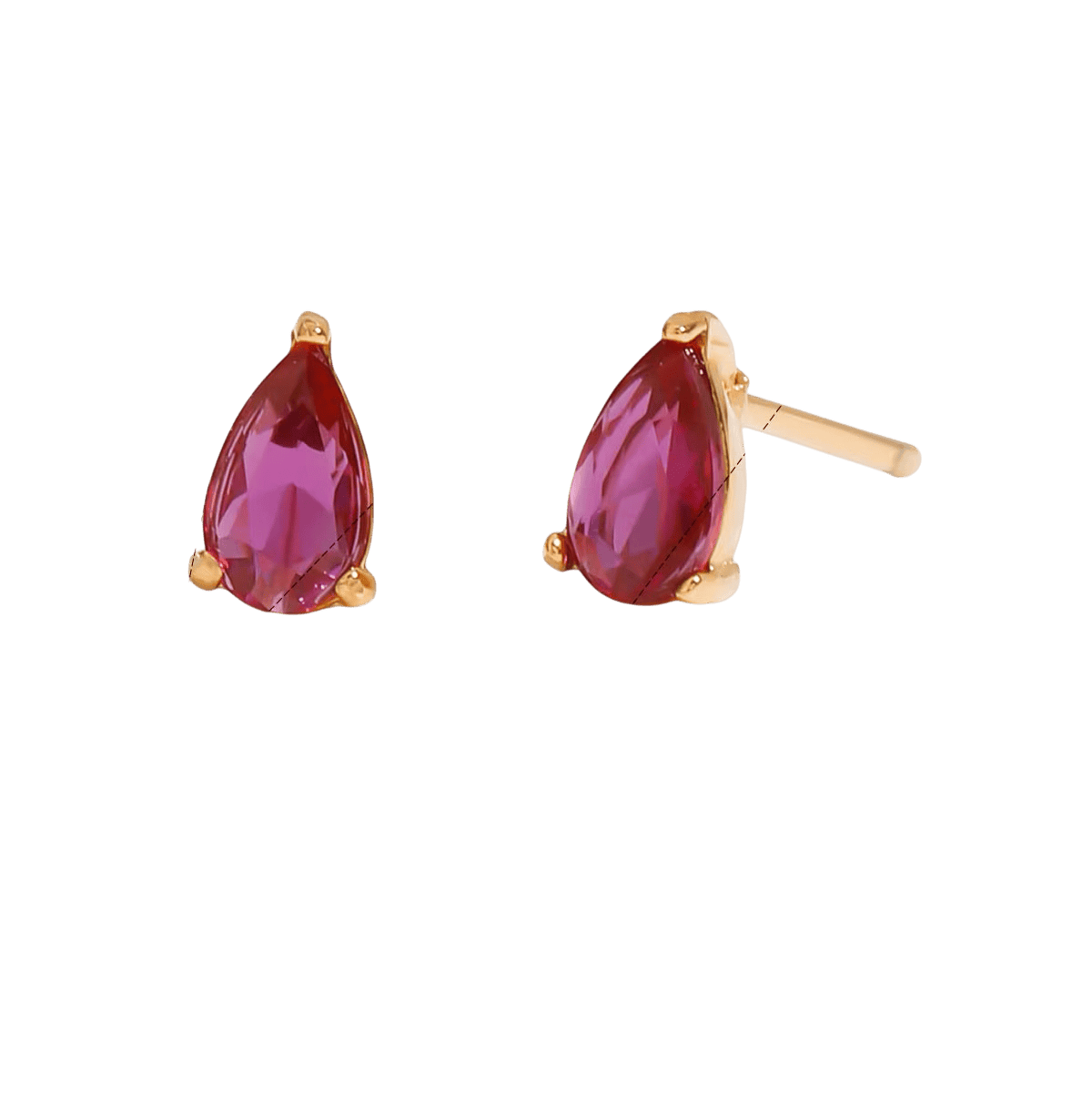 July-CZ-Birthstone-Stud-Earrings-–-Gold-Tone-Earrings