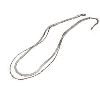 Layered-Snake-Herringbone-Necklace-–-Stainless-Steel-Necklaces