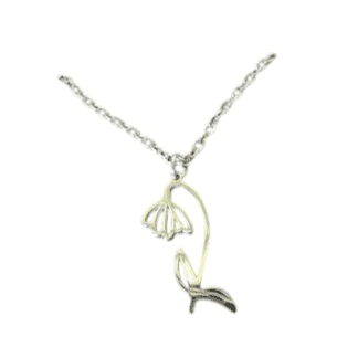 May-Stainless-Steel-Birth-Month-Flower-Necklace-Silver-Finish-Jewelry