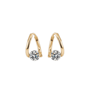 Opposite-CZ-Huggie-Earrings-–-Gold-Tone-Earrings