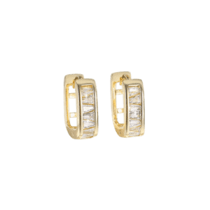 Pave-CZ-Square-Hoop-Earrings-–-Gold-Tone-Earrings
