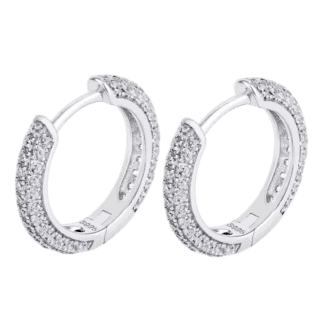 Pavé Hoop Earrings - Fine Jewelry