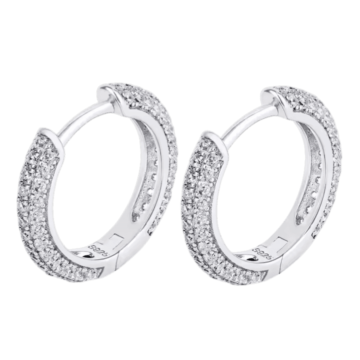 Pavé Hoop Earrings - Fine Jewelry