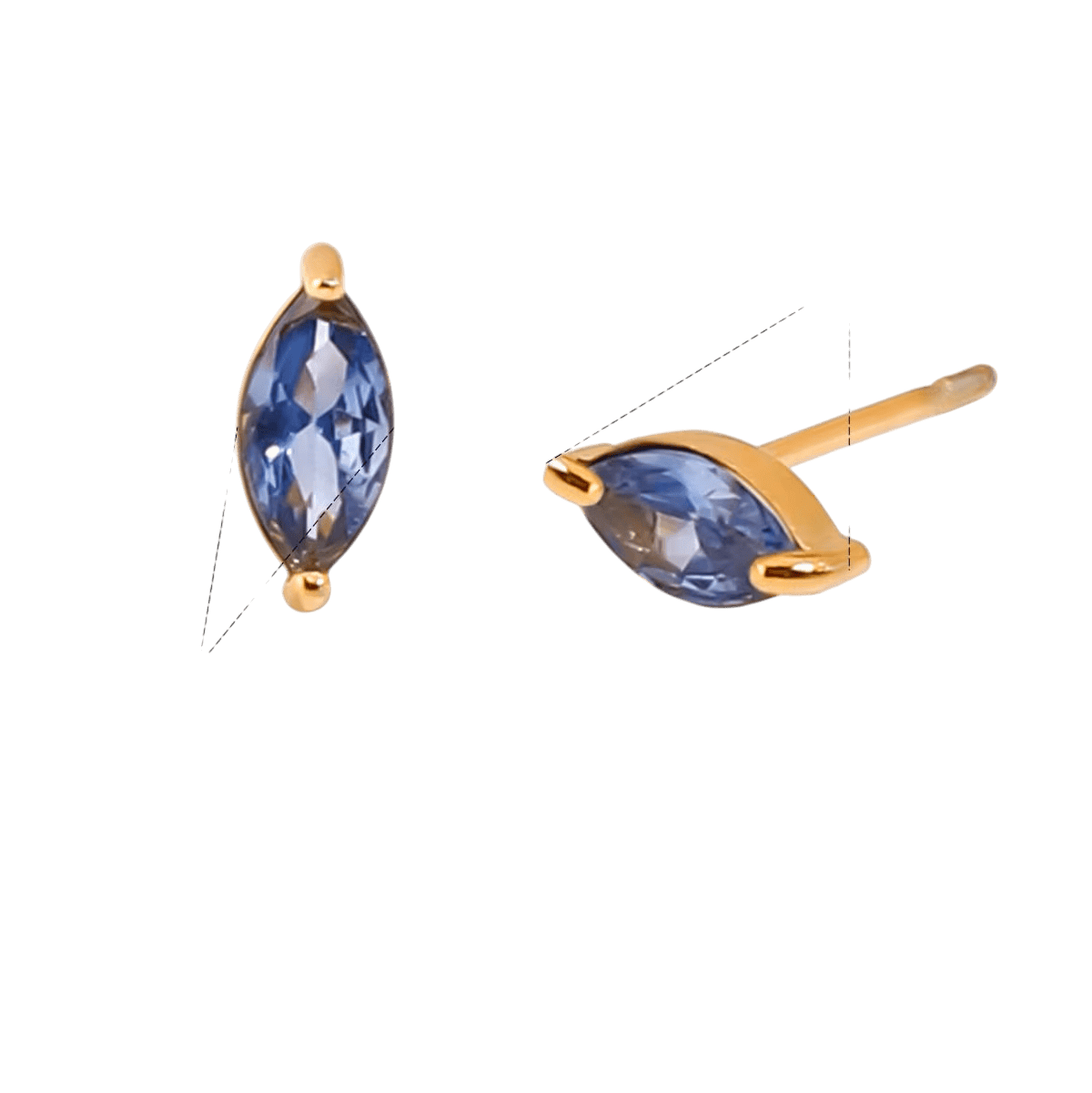 September-CZ-Birthstone-Stud-Earrings-–-Gold-Tone-Earrings